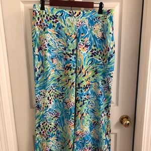 EUC Lilly Pulitzer Palazzo Pant in Sea Soiree